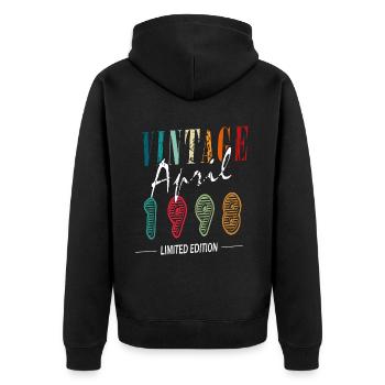 Légende depuis avril 1998 - Veste à capuche bio Premium Unisexe - noir - Dos - Nico (187cm)