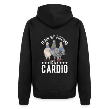 Taubenrennmann Und Taubenrasse Taubenzüchter - Unisex Premium Organic Zip Hoodie - black - Back - Nico (187cm)