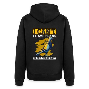 Taubenzüchter Und Taubenzuchttaube Vogelliebhaber - Unisex Premium Organic Zip Hoodie - black - Back - Nico (187cm)