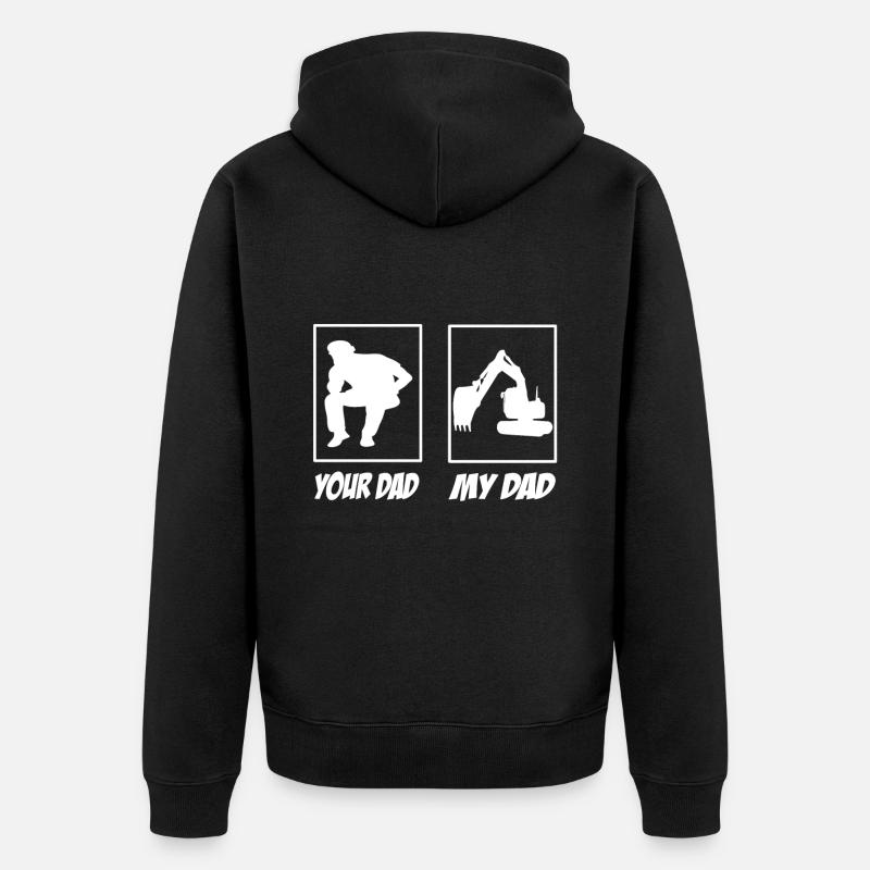 Baggerfahrer - Unisex Premium Bio Zip Hoodie - Schwarz