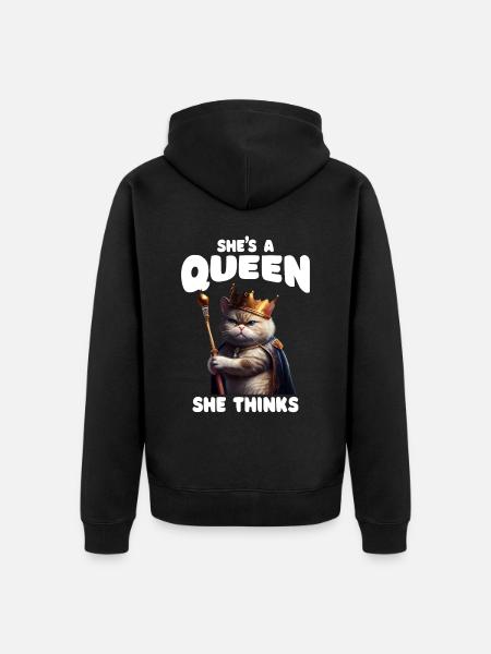 Cat Parents Saying Kitten - Unisex Premium Organic Zip Hoodie - black