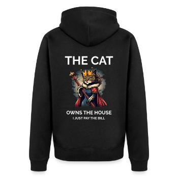 Propriétaire de chat drôle Dire maman chat - Veste à capuche bio Premium Unisexe - noir - Dos - Nico (187cm)