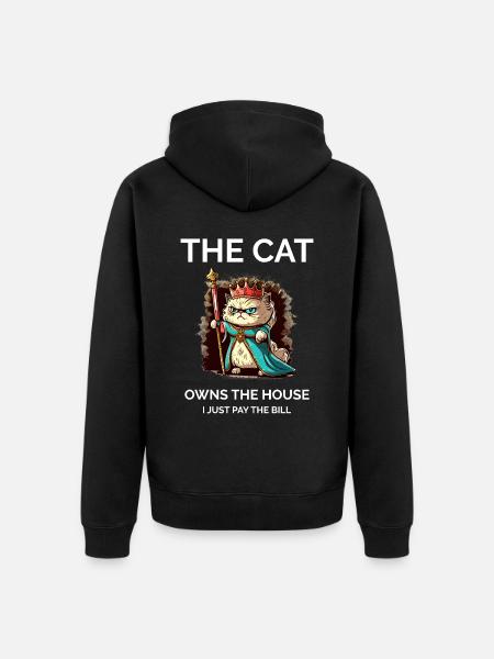 Stolze Katzenmutter - Unisex Premium Bio Zip Hoodie - Schwarz