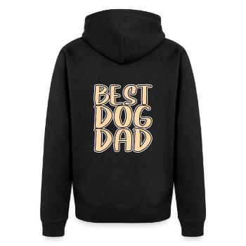Meilleur père de chien - Veste à capuche bio Premium Unisexe - noir - Dos - Nico (187cm)
