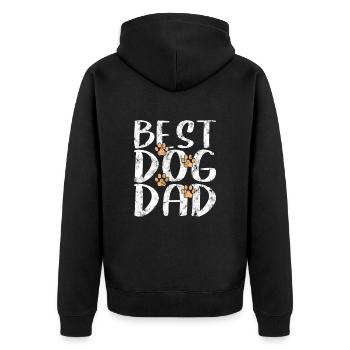 Meilleur père de chien - Veste à capuche bio Premium Unisexe - noir - Dos - Nico (187cm)