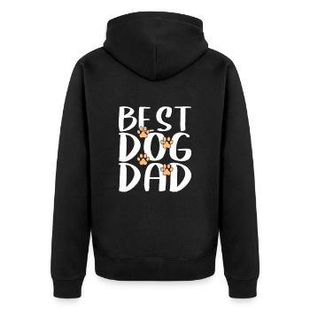 Meilleur père de chien - Veste à capuche bio Premium Unisexe - noir - Dos - Nico (187cm)