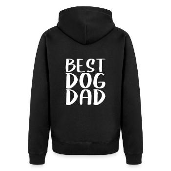Meilleur père de chien - Veste à capuche bio Premium Unisexe - noir - Dos - Nico (187cm)