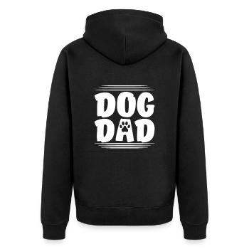 Chiens Papa - Veste à capuche bio Premium Unisexe - noir - Dos - Nico (187cm)
