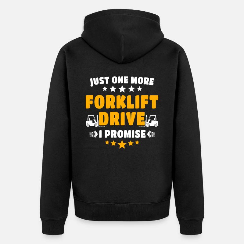 Gabelstapler Staplerfahrer Stapler - Unisex Premium Bio Zip Hoodie - Schwarz