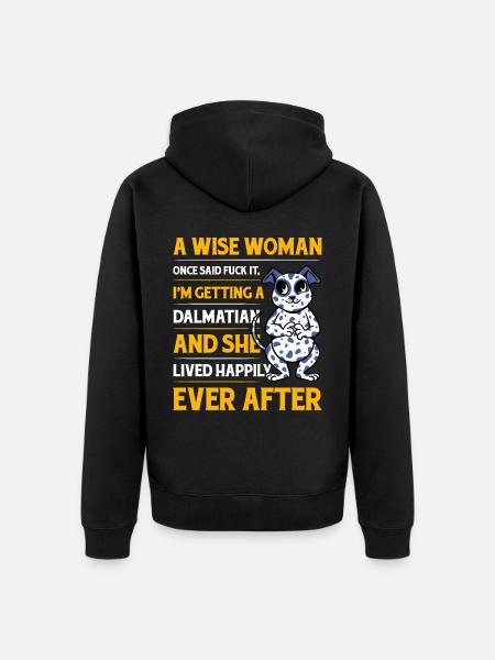 Dalmatiner Lustiger Spruch - Unisex Premium Bio Zip Hoodie - Schwarz