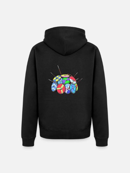 Viking Shield Wall - Unisex Premium Organic Zip Hoodie - black