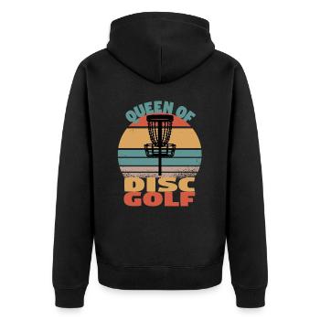 Disc Golf Discgolf Ultimate Discgolf Player Femme - Veste à capuche bio Premium Unisexe - noir - Dos - Nico (187cm)