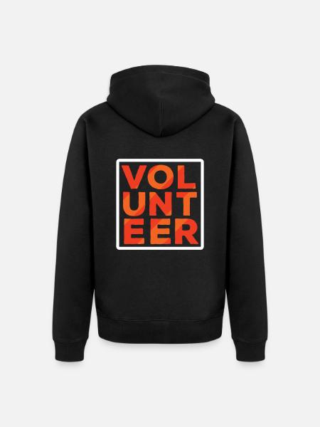 Bénévole bénévole - Veste à capuche bio Premium Unisexe - noir