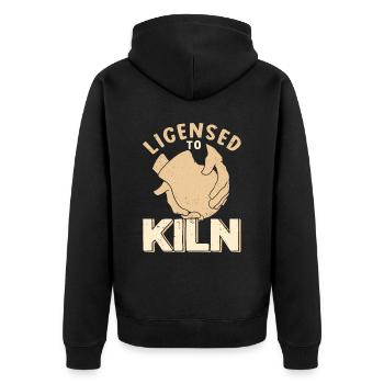 Ceramic Oven Cermaicist Ceramic Clay Oven Pot - Unisex Premium Organic Zip Hoodie - black - Back - Nico (187cm)