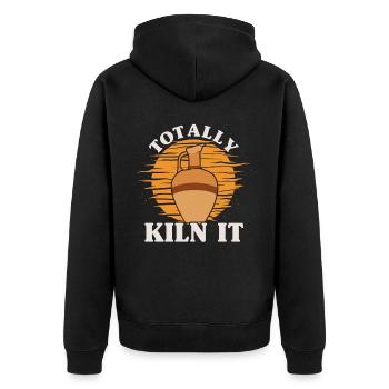 Ceramic Oven Cermaicist Ceramic Clay Oven Pot - Unisex Premium Organic Zip Hoodie - black - Back - Nico (187cm)