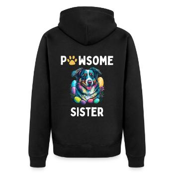 Berger australien oeuf de Pâques chasse Sis Costume - Veste à capuche bio Premium Unisexe - noir - Dos - Nico (187cm)