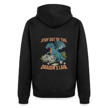 RPG Dragon D20 Cube Design pour un RPG GAMER - Veste à capuche bio Premium Unisexe - noir - Dos - Nico (187cm)