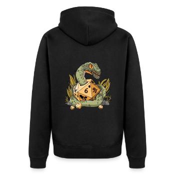 RPG Snake D20 Cube Design pour un RPG GAMER - Veste à capuche bio Premium Unisexe - noir - Dos - Nico (187cm)