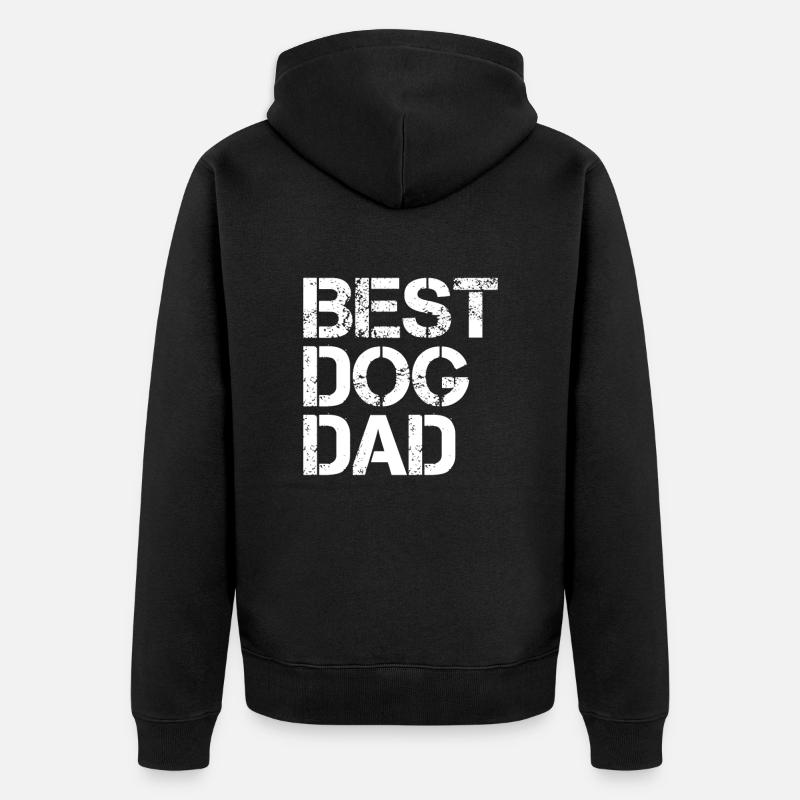 Meilleur père de chien - Veste à capuche bio Premium Unisexe - noir