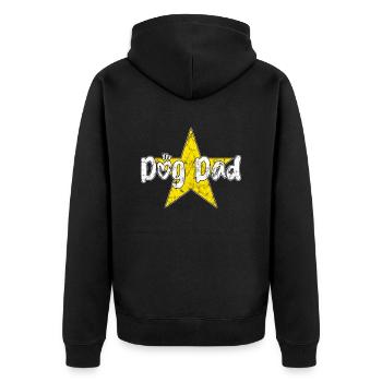 Chiens Papa - Veste à capuche bio Premium Unisexe - noir - Dos - Nico (187cm)