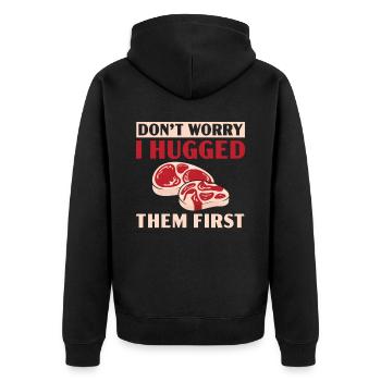 Boucher Dictons Boucherie Profession Boucherie Profession Boucherie Boucherie Boucherie Boucherie Profession Boucherie Boucherie - Veste à capuche bio Premium Unisexe - noir - Dos - Nico (187cm)