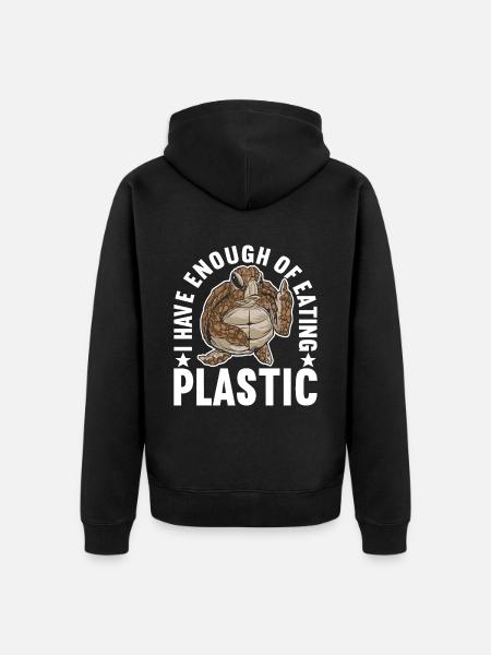 Angry Turtle - Unisex Premium Bio Zip Hoodie - Schwarz
