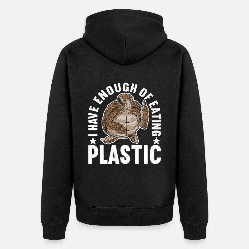 Angry Turtle - Unisex Premium Bio Zip Hoodie - Schwarz