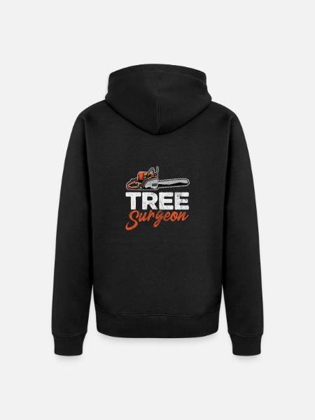 Baumpfleger Baumkletterer Arborist Geschenk - Unisex Premium Bio Zip Hoodie - Schwarz