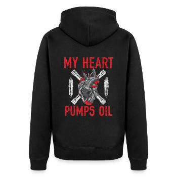 Les mécaniciens diesel ont de plus gros outils Mécanicien automobile - Veste à capuche bio Premium Unisexe - noir - Dos - Nico (187cm)