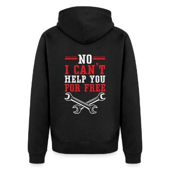 Non, je ne peux pas vous aider gratuitement Engine Auto Mechanic - Veste à capuche bio Premium Unisexe - noir - Dos - Nico (187cm)