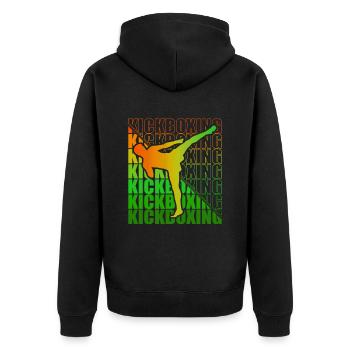 Kickboxer Arts Martiaux Kickboxing Kickboxen - Veste à capuche bio Premium Unisexe - noir - Dos - Nico (187cm)