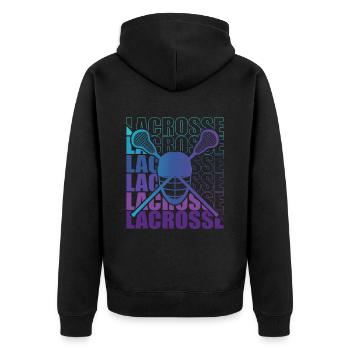 Lacrosse LAX Club Team Players Coaches Fans Coach - Veste à capuche bio Premium Unisexe - noir - Dos - Nico (187cm)