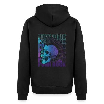 Punk Rock Pogo Anarchie Punks Punk Rocker Punk - Veste à capuche bio Premium Unisexe - noir - Dos - Nico (187cm)