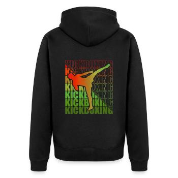 Kickboxer Arts Martiaux Kickboxing Kickboxen - Veste à capuche bio Premium Unisexe - noir - Dos - Nico (187cm)
