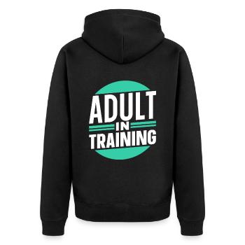 Adulte en éducation Anniversaire de l’adulte - Veste à capuche bio Premium Unisexe - noir - Dos - Nico (187cm)