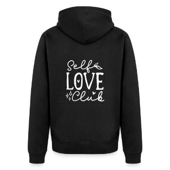 Santé mentale Dire sensibilisation Dépression - Veste à capuche bio Premium Unisexe - noir - Dos - Nico (187cm)