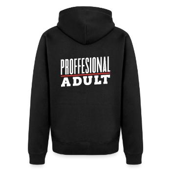 Adulte professionnel Anniversaire Adulte - Veste à capuche bio Premium Unisexe - noir - Dos - Nico (187cm)