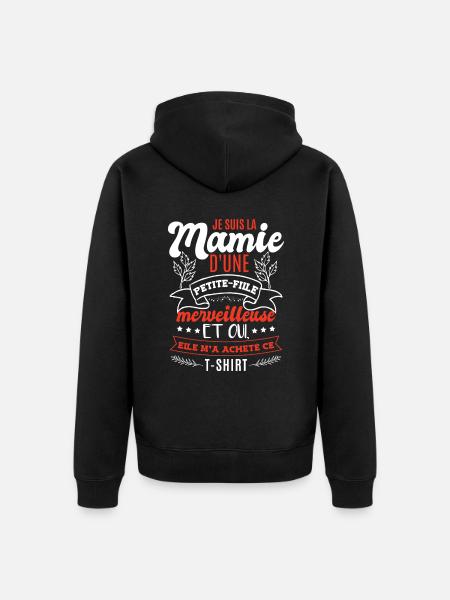 Grand-mère Cadeaux Drôles - Veste à capuche bio Premium Unisexe - noir