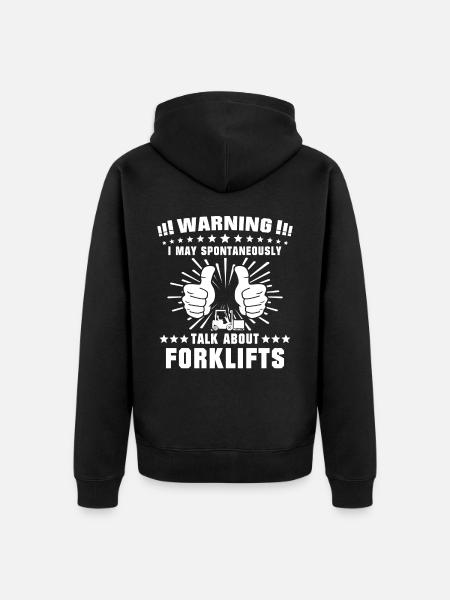 Stapler Staplerfahrer - Unisex Premium Bio Zip Hoodie - Schwarz