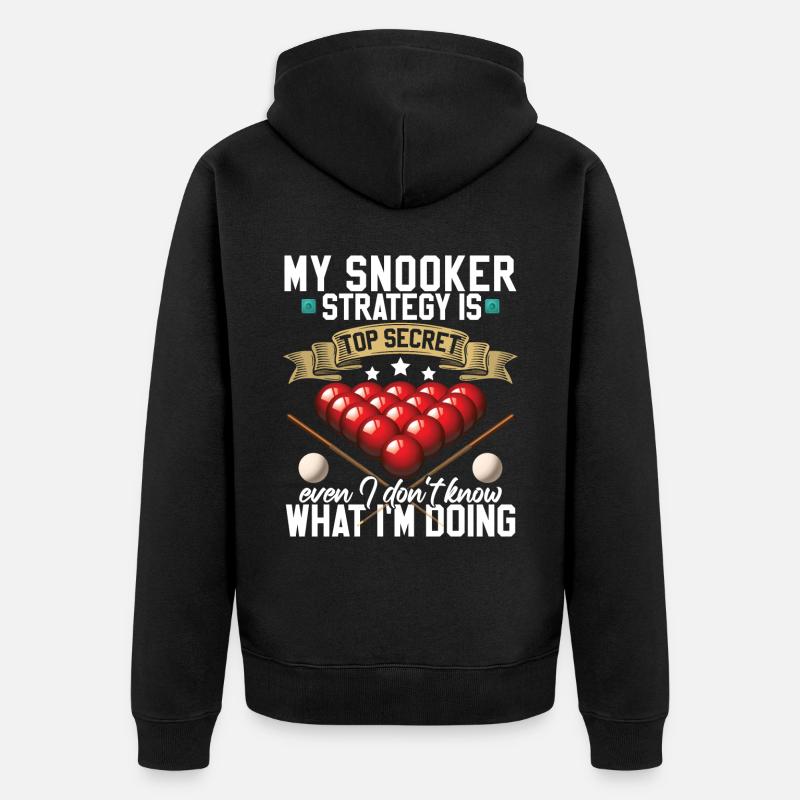 Drôle d’humour de snooker - Veste à capuche bio Premium Unisexe - noir