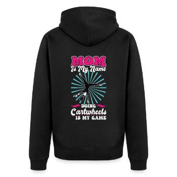 Maman roue de charrette - Veste à capuche bio Premium Unisexe - noir - Dos - Nico (187cm)
