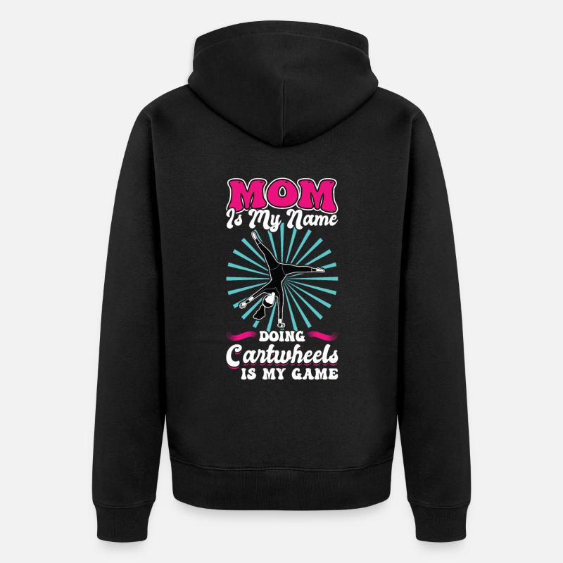 Maman roue de charrette - Veste à capuche bio Premium Unisexe - noir