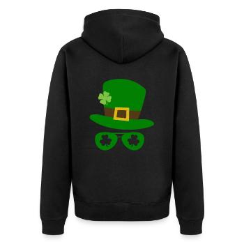 Accessoires de la Saint-Patrick Irlande Shamrock Décoration - Veste à capuche bio Premium Unisexe - noir - Dos - Nico (187cm)