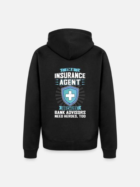 Insurance Agent - Unisex Premium Bio Zip Hoodie - Schwarz