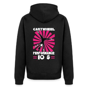 Performance de la roue de charrette pour 10 dollars - Veste à capuche bio Premium Unisexe - noir - Dos - Nico (187cm)