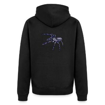 Vogelspinne I Tarantula Terrarium Motiv für - Unisex Premium Bio Zip Hoodie - Schwarz - Hinten - Nico (187cm)