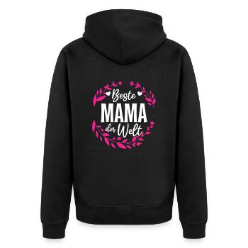 Pour la meilleure maman du monde! Pour la fête des mères - Veste à capuche bio Premium Unisexe - noir - Dos - Nico (187cm)