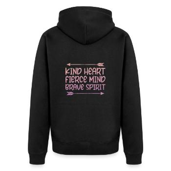 Bogenschiessen Bogenschütze Bogen Pfeil Geschenk - Unisex Premium Bio Zip Hoodie - Schwarz - Hinten - Nico (187cm)