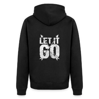 Archery Archer Archer Arrow Gift - Unisex Premium Organic Zip Hoodie - black - Back - Nico (187cm)