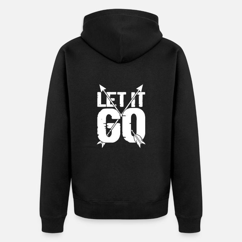 Bogenschiessen - Unisex Premium Bio Zip Hoodie - Schwarz